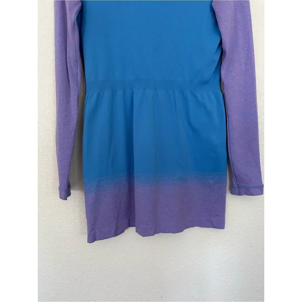ivivva Lululemon Officially Awesome Long Sleeve Dress Blue/Purple Size 14 EUC